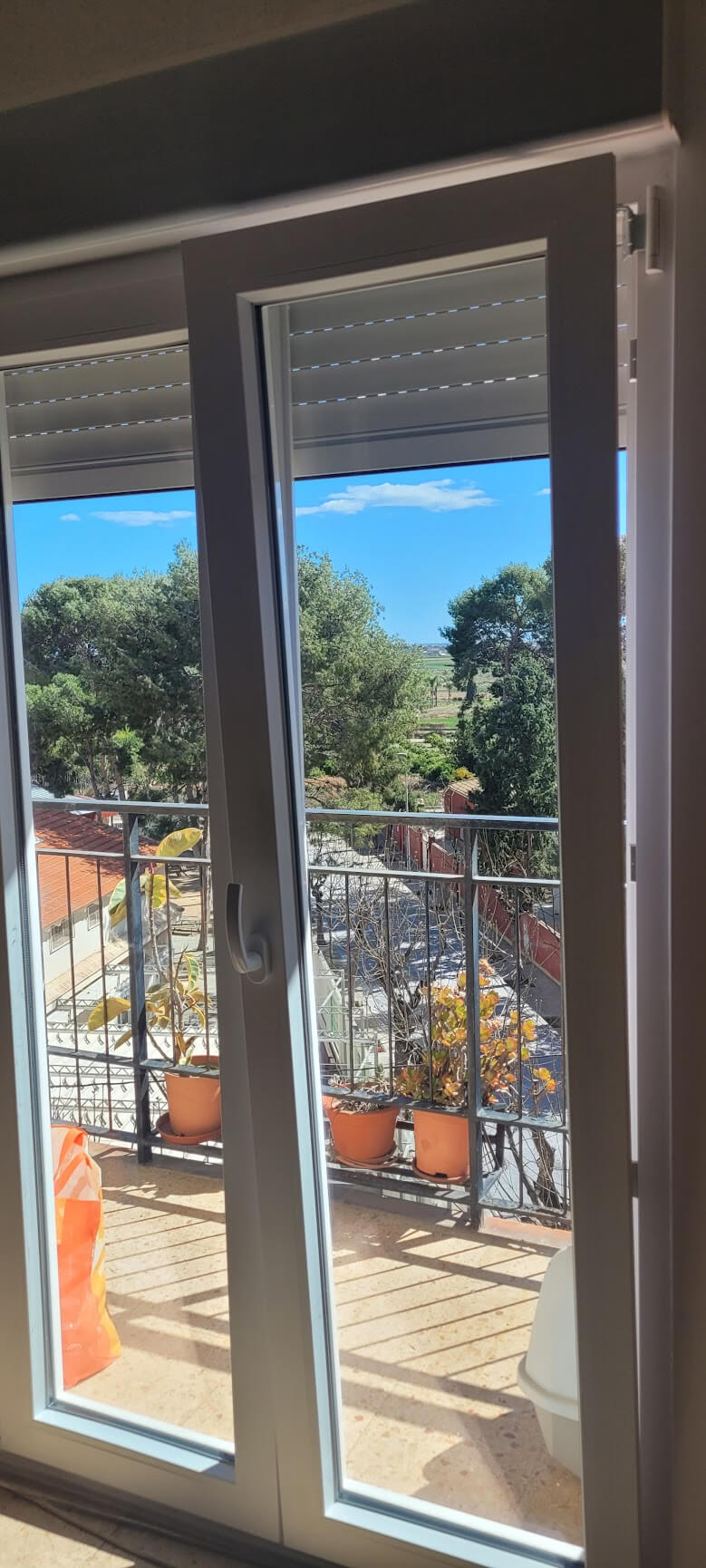 Janela batente para terraço